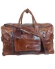 Leder Weekender Tasche Travel Pro Marone