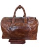 Leder Weekender Tasche Travel Pro Marone