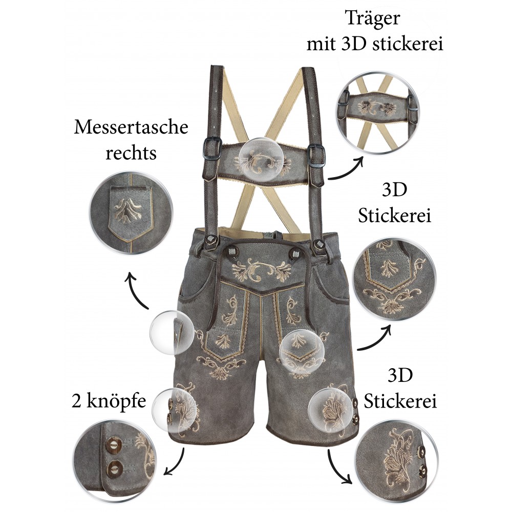 Kinder Trachten Lederhose, kurz, Matteo